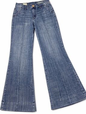 Gap 1969 High Rise Trouser Flare Jeans - Pintuck Center Seam - 27 / 4 Medium